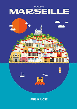 Marseille, France Travel Poster