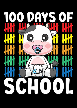 100 Days of School Baby Cow