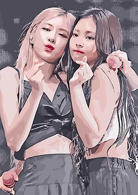 Rose And Jennie with Finger Hearts