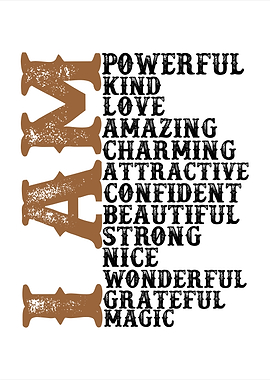 Black History Month I'm Powerful Kind Love