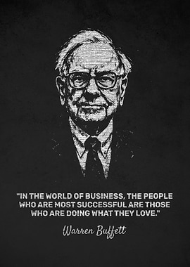 Warren Buffett Do What You LoveQuote Portrait
