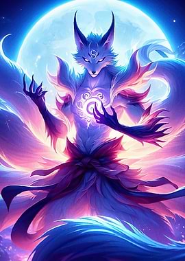 Mystical Nine-Tailed Fox Spirit