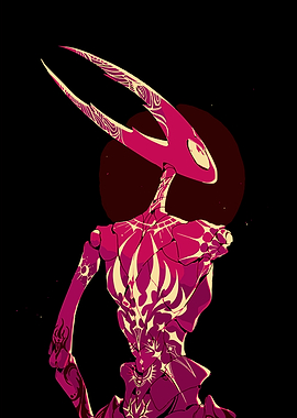 Hollow Knight Hornet stylized digital art