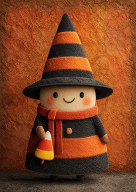 Cute Halloween Witch Character