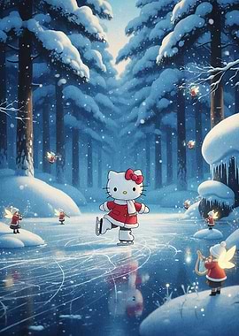 Hello Kitty Ice Skating Winter Wonderland