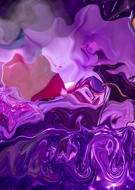 Abstract Purple Liquid Swirls