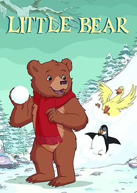 Little Bear Cartoon Winter Scene
