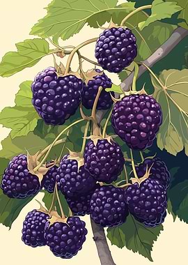 Blackberries on the Branch