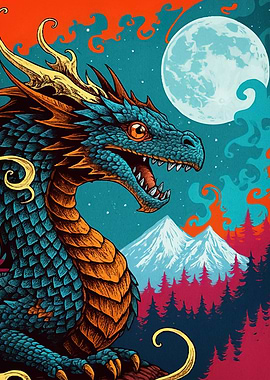 Dragon Moon Landscape