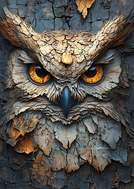 Detailed Owl Portrait