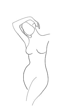 Minimalist Line Art: Woman's Figure