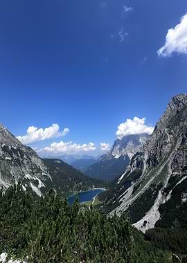 Seebensee Lake View from Mountains