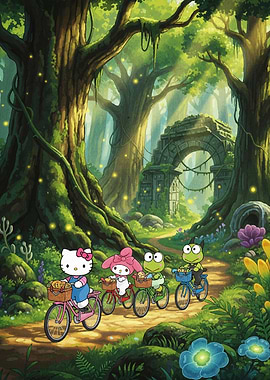 Hello Kitty and Friends Bike Ride