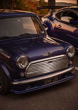 Classic Mini Cooper and Sports Car