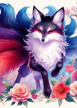 Nine-tailed Fox Floral Setting