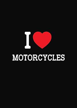 I Love Motorcycles Graphic