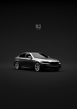 BMW M5 F10 on Black Background
