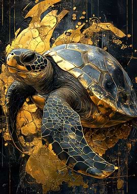 Golden Turtle Art