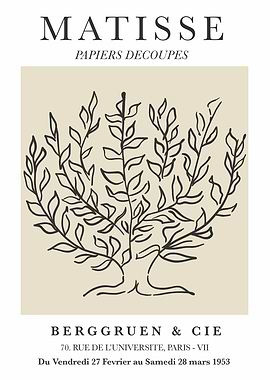 Matisse Exhibition Poster, Papieres Decoupes