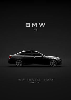 BMW M5 Car Poster