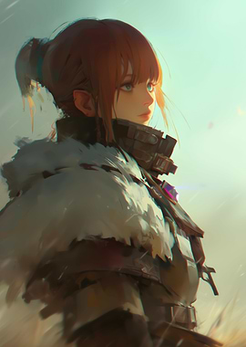 Fantasy Warrior Girl Portrait