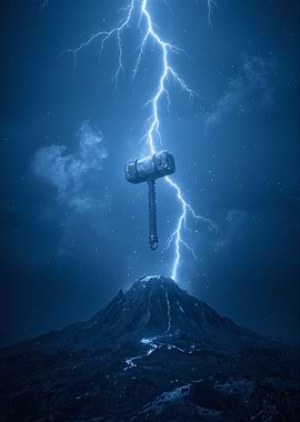 Mjolnir, Lightning, and Mountain