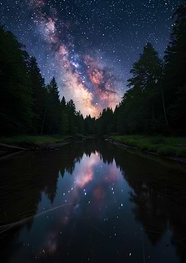Milky Way Reflection in River