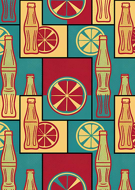 Retro Soda and Citrus Pattern