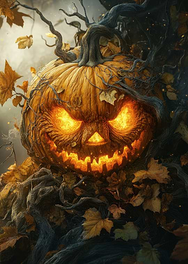 Eerie Halloween Pumpkin