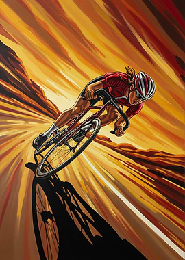 LA TANGENTE VIVE (The Sharp Tangent) Warm and Opulent Palette - Original Art Deco Artwork