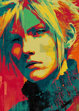 Cloud Strife Pop Art Portrait