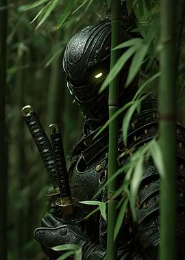Ninja in Bamboo Forest