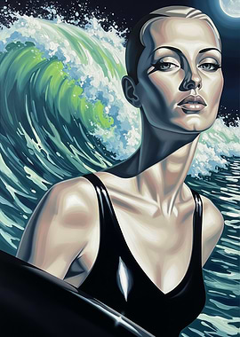 Copy of LE VISAGE DE LA VAGUE (The Face of the Wave) - Original Art Deco Artwork