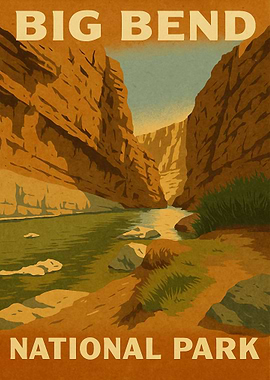 Big Bend National Park Vintage Poster