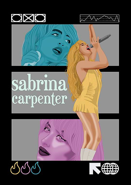 Sabrina Carpenter Digital Art Portrait