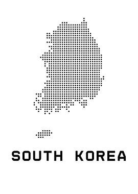 South Korea Dotted Map
