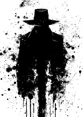 Silhouette of a Man in Hat