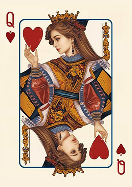 Queen of Hearts playing card