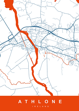 Athlone, Ireland City Map
