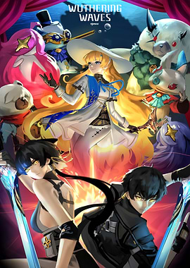 Wuthering Waves Game Characters Illustration