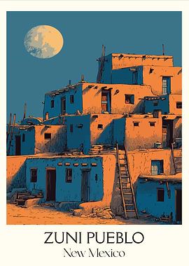 Zuni Pueblo New Mexico Art Print