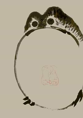 Minimalist Bird Ink Painting