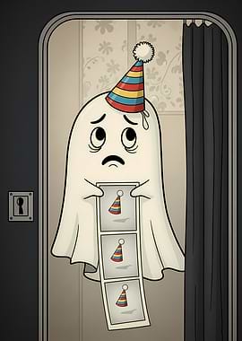 Vintage Halloween Ghost in Photo Booth