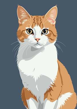 Orange and White Cat Portrait