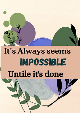 Inspirational Quote with Floral Design