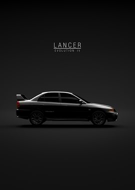 Mitsubishi Lancer Evolution IV Car Poster