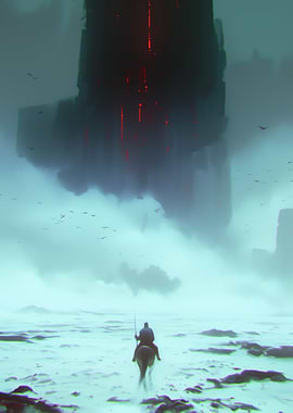 Eerie Tower and Lone Rider