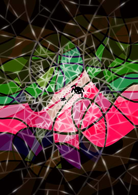 Spiderweb Stained Glass