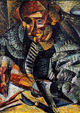 Abstract Portrait Painting by Umberto Boccioni