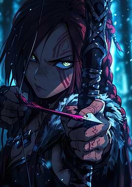 Archer with bow and arrow